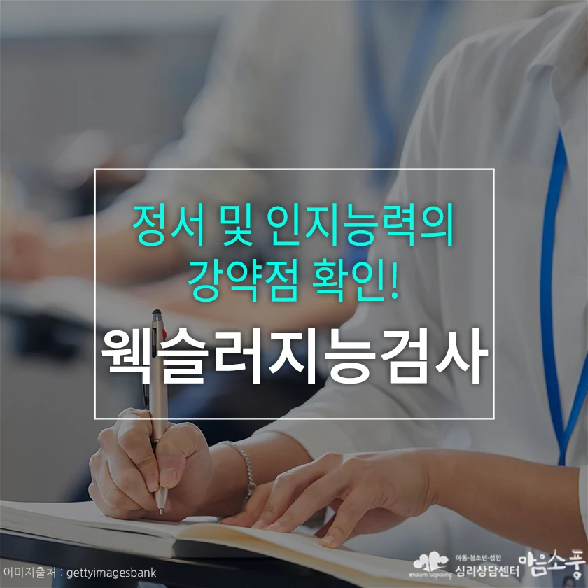 웩슬러지능검사, 정서 및 인지능력의 강약점 확인!